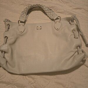 Michaels Kors white braided leather purse